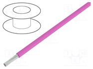 Wire; LiYv; stranded; Cu; 0.14mm2; PVC; pink; 500V; 100m; Class: 5 HELUKABEL