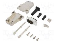 D-Sub; PIN: 9; male; straight; screw terminal; for cable; UNC 4-40 AMPHENOL COMMUNICATIONS SOLUTIONS