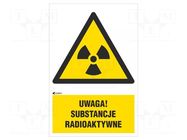 Safety sign; warning; PVC; W: 200mm; H: 300mm ANRO