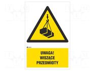 Safety sign; warning; self-adhesive folie; W: 200mm; H: 300mm ANRO