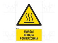 Safety sign; warning; PVC; W: 200mm; H: 300mm ANRO