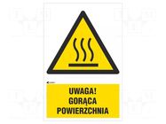 Safety sign; warning; PVC; W: 200mm; H: 300mm ANRO