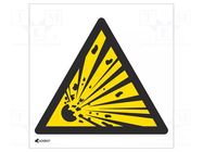 Safety sign; warning; self-adhesive folie; W: 200mm; H: 200mm ANRO