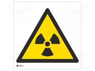 Safety sign; warning; self-adhesive folie; W: 200mm; H: 200mm ANRO