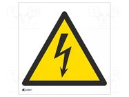 Safety sign; warning; self-adhesive folie; W: 200mm; H: 200mm ANRO