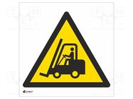 Safety sign; warning; self-adhesive folie; W: 200mm; H: 200mm ANRO