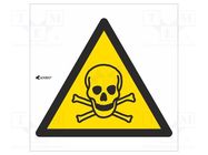 Safety sign; warning; PVC; W: 200mm; H: 200mm ANRO