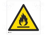 Safety sign; warning; self-adhesive folie; W: 200mm; H: 200mm ANRO