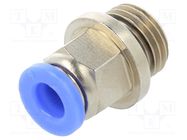 Push-in fitting; straight; -0.95÷15bar; nickel plated brass PNEUMAT