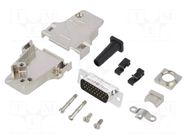 Connector: D-Sub HD; PIN: 26; male; angled 45°; soldering; UNC 4-40 AMPHENOL COMMUNICATIONS SOLUTIONS