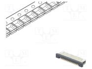 Connector: FFC/FPC; horizontal; PIN: 12; ZIF; SMT; tinned; 30mΩ; 1mm CONNFLY