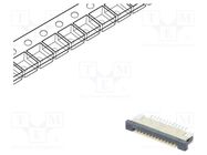 Connector: FFC/FPC; horizontal; PIN: 12; ZIF; SMT; tinned; 30mΩ; 1mm 