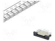 Connector: FFC/FPC; horizontal; PIN: 4; ZIF; SMT; tinned; 30mΩ; 1mm CONNFLY