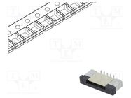 Connector: FFC/FPC; vertical; PIN: 10; ZIF; SMT; 500mA; tinned; 30mΩ 