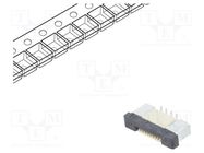 Connector: FFC/FPC; vertical; PIN: 8; ZIF; SMT; 500mA; tinned; 30mΩ 