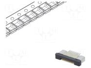 Connector: FFC/FPC; tinned; SMT; 500mA; 50V; PIN: 10; 500um; ZIF; 30mΩ CONNFLY