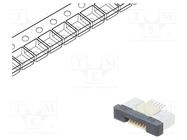 Connector: FFC/FPC; horizontal; PIN: 6; ZIF; SMT; 500mA; tinned; 30mΩ 