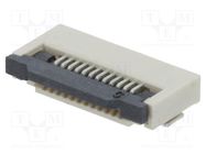 Connector: FFC/FPC; horizontal; PIN: 12; ZIF; SMT; 500mA; tinned CONNFLY