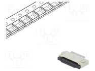 Connector: FFC/FPC; horizontal; PIN: 14; ZIF; SMT; 500mA; tinned CONNFLY