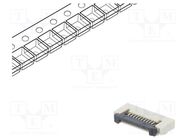 Connector: FFC/FPC; horizontal; PIN: 10; ZIF; SMT; 500mA; tinned CONNFLY