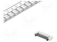 Connector: FFC/FPC; horizontal; PIN: 14; ZIF; SMT; 500mA; tinned CONNFLY