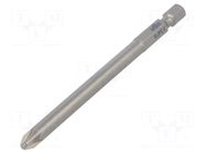 Screwdriver bit; PlusMinus PZ-type; SL/PZ2; Overall len: 90mm WIHA