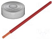 Wire; 1x0.75mm2; stranded; Cu; PVC; red; 250V; -20÷80°C; 25m; Class: 6 DONAU ELEKTRONIK