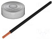 Wire; 1x4mm2; stranded; Cu; silicone; black; 250V; -60÷180°C; 25m DONAU ELEKTRONIK