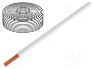 Wire; LifY; 1x0.1mm2; stranded; Cu; PVC; white; 300V; -15÷80°C HELUKABEL