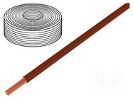 Wire; LiY; stranded; Cu; 0.25mm2; PVC; brown; 100V; 50m; Class: 5 DONAU ELEKTRONIK