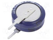 Supercapacitor; THT; 220mF; 5.5VDC; -20÷80%; Ø11.5x12.7mm; 75Ω EATON ELECTRONICS