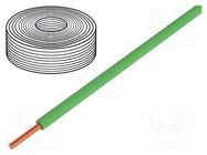 Wire; H05V-K,LiY; stranded; Cu; 0.5mm2; PVC; green; 60V; 10m; Class: 5 DONAU ELEKTRONIK