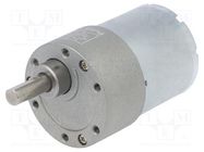 Motor: DC; with gearbox; 12VDC; 5.5A; Shaft: D spring; 1600rpm POLOLU