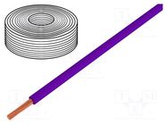 Wire; LiY; stranded; Cu; 0.25mm2; PVC; violet; 100V; 50m; Class: 5 DONAU ELEKTRONIK