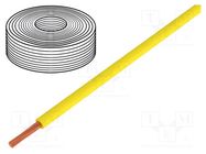 Wire; LiY; stranded; Cu; 0.14mm2; PVC; yellow; 60V; 10m; 1x0.14mm2 DONAU ELEKTRONIK