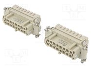 Connector: HDC; contact insert; female; DE; PIN: 32; 32+PE; 16A; 500V DEGSON ELECTRONICS