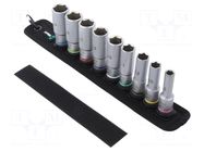 Wrench-set; 6-angles,socket spanner; 3/8"; 64mm; 8790 HMB Deep WERA