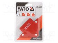 Weld try square; 82x120x13mm; magnetic; 11.5kg YATO