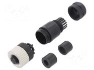 Connector: M12; plug; PIN: 4; female; 250V; straight; IP65,IP67; 4A DEGSON ELECTRONICS