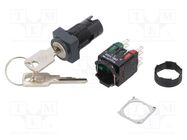 Switch: rotary with key; 16mm; Stabl.pos: 2; NC + NO; black; none SCHNEIDER ELECTRIC