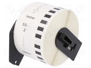 Label; 50mm; 30.48m; white; Character colour: black; self-adhesive BROTHER