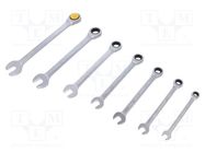 Wrenches set; rattle,combination spanner; 7pcs. C.K