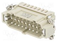 Connector: HDC; contact insert; male; DE; PIN: 16; 16+PE; size D16B DEGSON ELECTRONICS