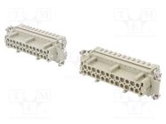 Connector: HDC; contact insert; female; DE; PIN: 48; 48+PE; 16A; 500V DEGSON ELECTRONICS