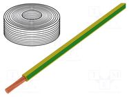 Wire; LiY; stranded; Cu; 0.25mm2; PVC; green-yellow; 900V; 250m LAPP