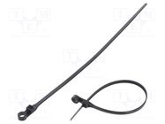 Cable tie; with a hole for screw mounting; L: 220mm; W: 4.8mm FIX&FASTEN