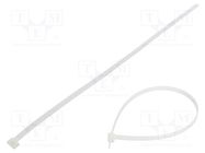 Cable tie; L: 450mm; W: 9mm; polyamide; 778N; natural; Ømax: 130mm FIX&FASTEN