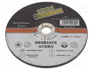 Grinding wheels; Ø: 180mm; Øhole: 22mm; Disc thick: 7mm MEDID