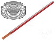 Wire; LiY; stranded; Cu; 0.25mm2; PVC; white-red; 900V; 250m; Class: 5 LAPP