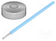 Wire; stranded; Cu; 22AWG; PVC; light blue; 300V; 30m; 100ft BELDEN